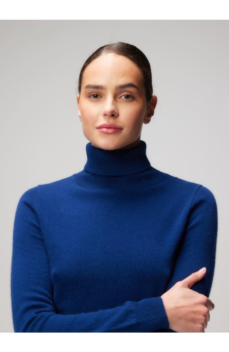 Majestic Filatures Cashmere L/S Turtleneck, Alternate, color, Bleu Roi