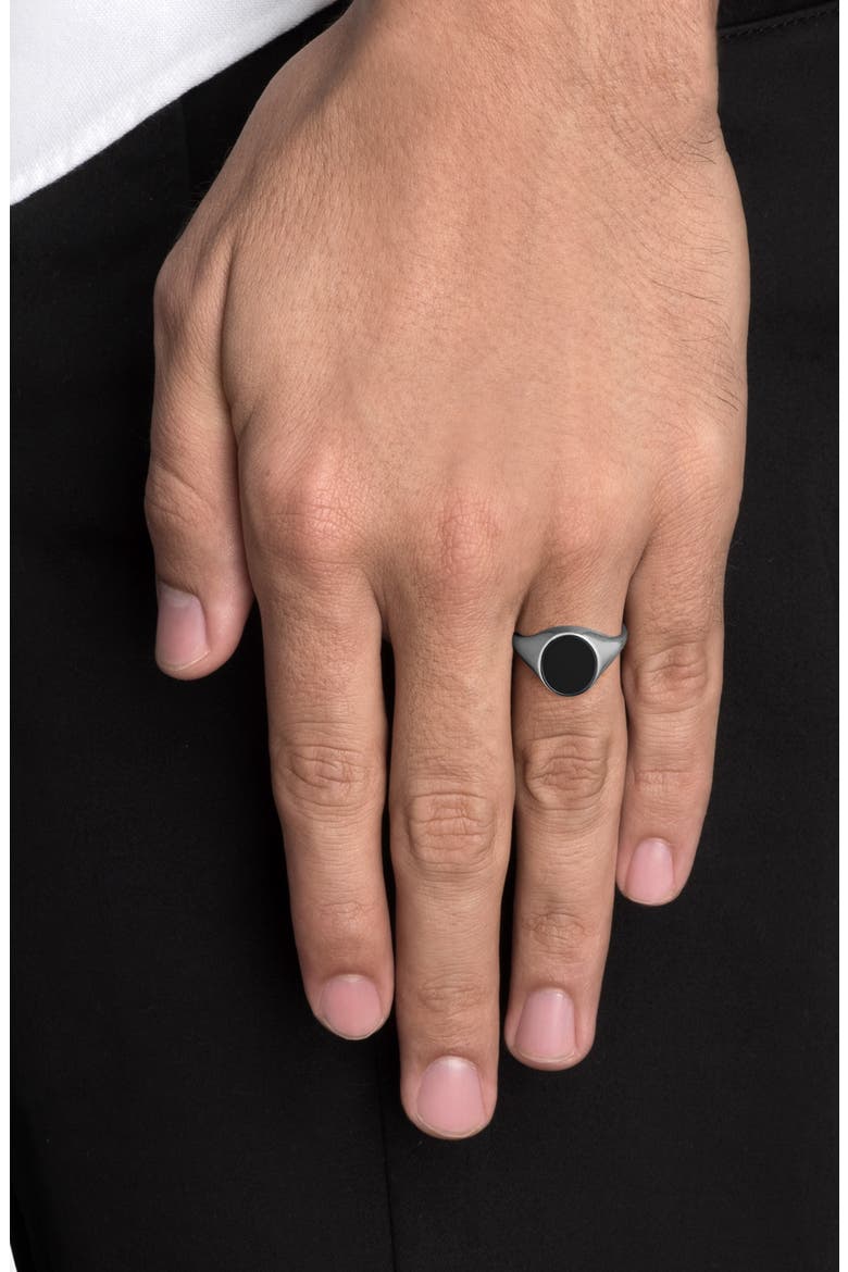 Heritage Ring, Alternate, color, STERLING SILVER/ BLACK