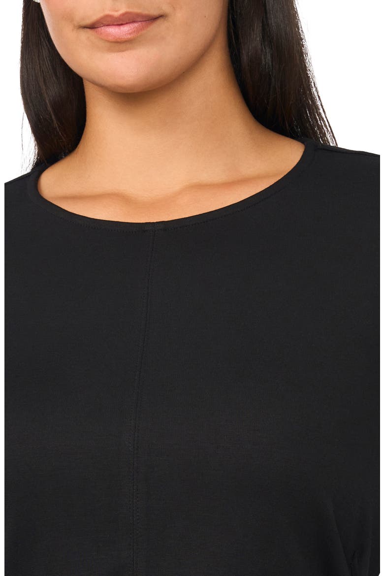 Long Sleeve Ponte Top, Alternate, color, RICH BLACK 060