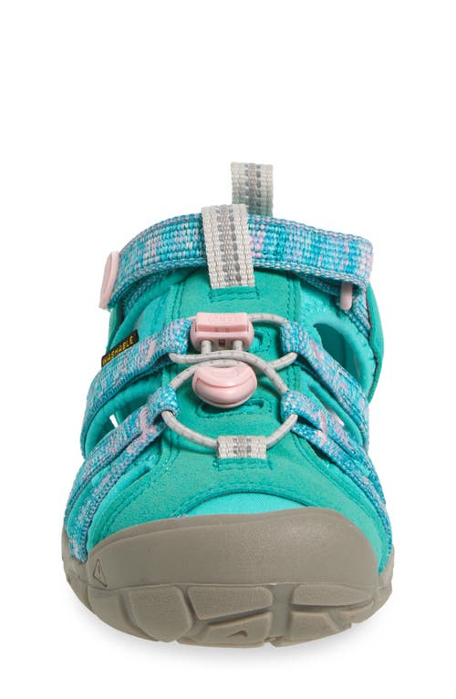 Keen Seacamp Ii Cnx Water Friendly Sandal In Bright Aqua/giggle Pink