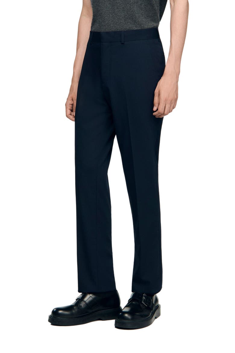 Wide-leg suit trousers, Main, color, Navy blue