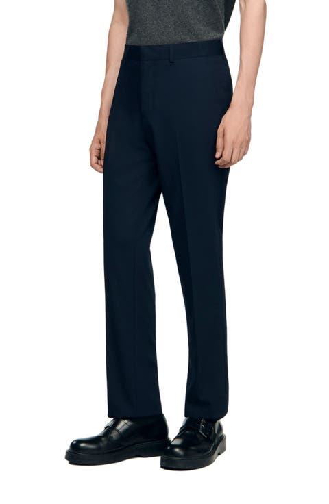 Wide-leg suit trousers
