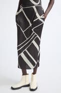 Pleats Please Issey Miyake Fold Line Pleated Midi Skirt