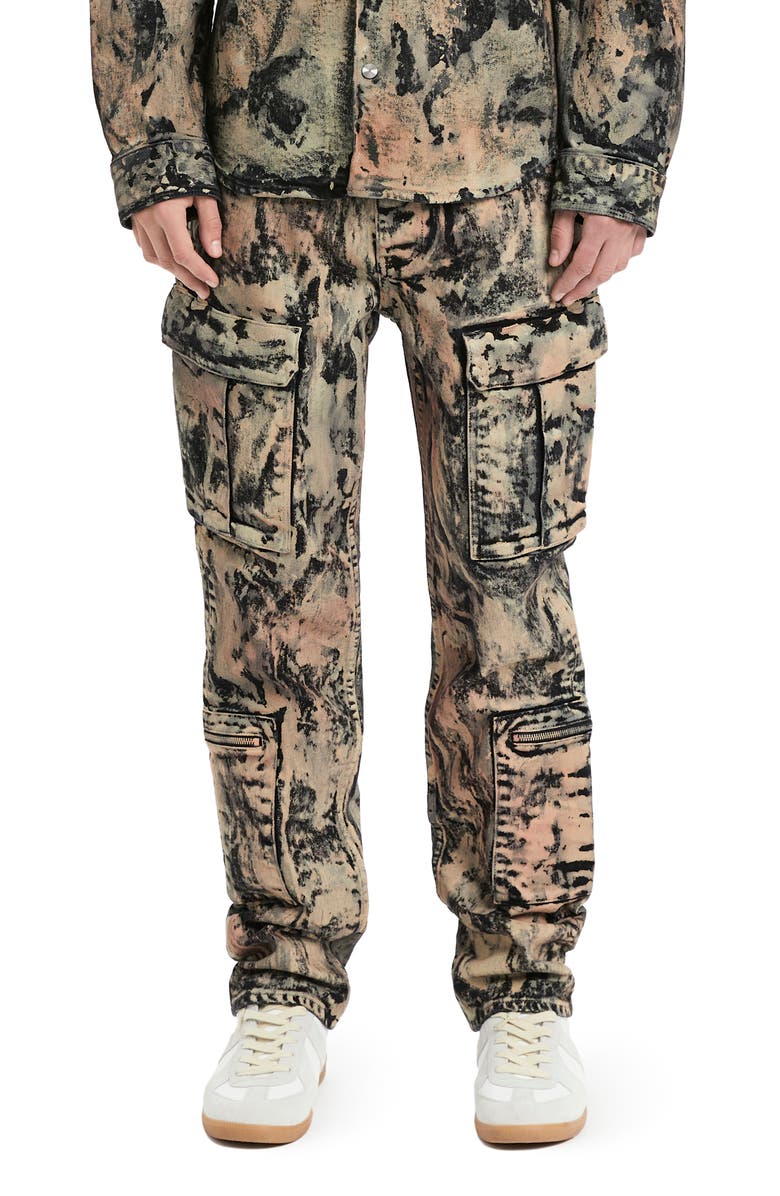 VAYDER Camo Print Straight Leg Cargo Jeans, Main, color, 