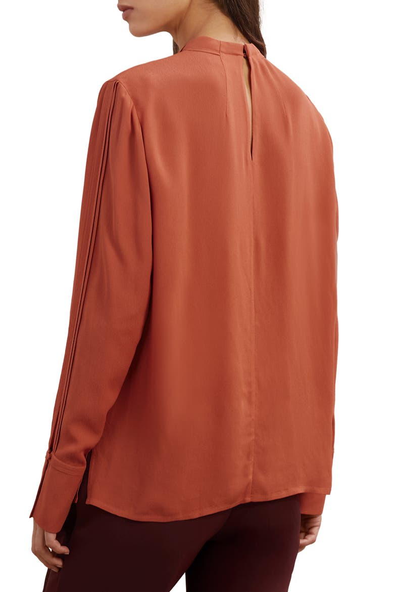 Marta Drape Cutout Crepe Top, Alternate, color, COPPER