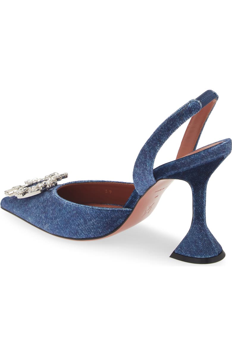 Amina Muaddi Begum Crystal Pointed Toe Slingback Pump, Alternate, color,