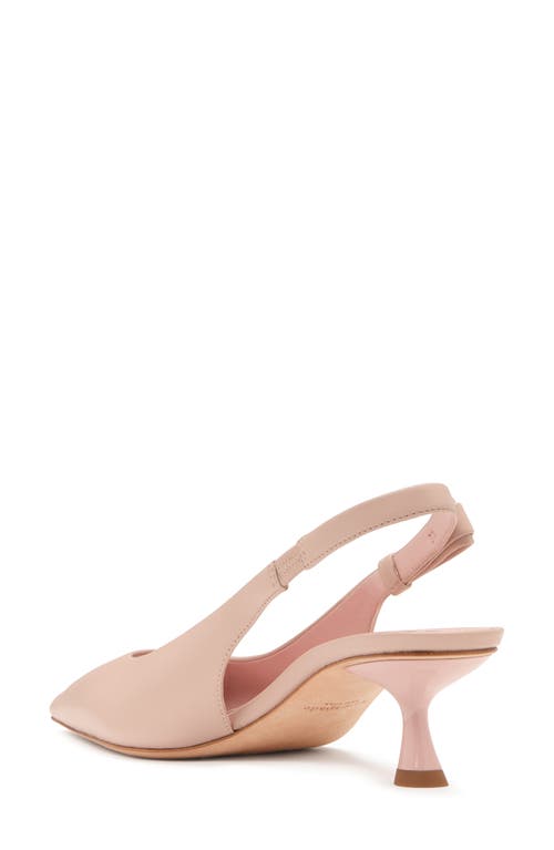 Kate Spade New York Riley Slingback Pointed Toe Kitten Heel Pump In Pale Vellum