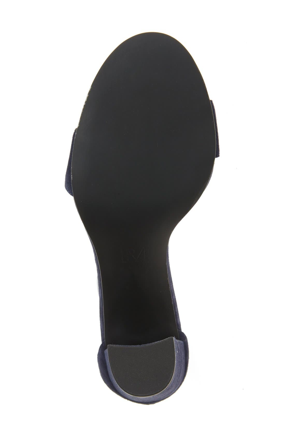Bonnie Ankle Strap Sandal, Alternate, color, MIDNIGHT BLUE SUEDE