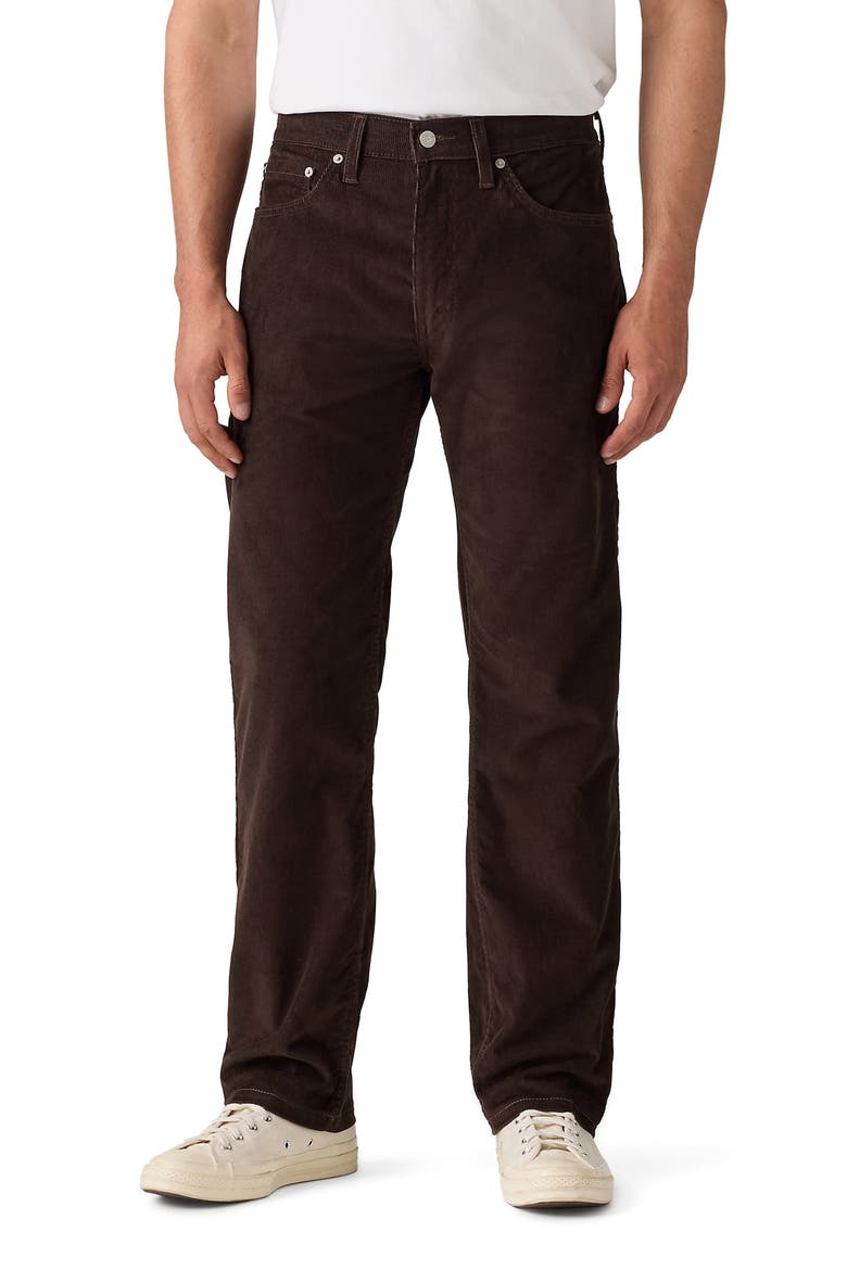505™ Relaxed Straight Leg Corduroy Jeans, Main, color, BLACK COFFEE