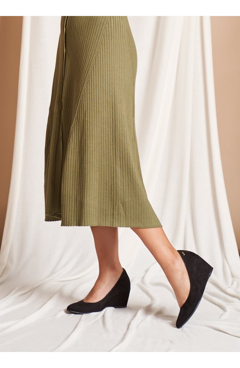 VISCATA Verona Suede Wedges, Alternate, color, Black