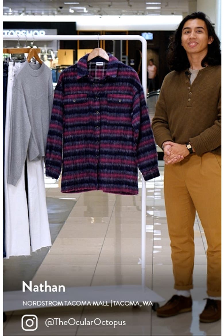 Lulla Stripe Recycled Polyester Blend Shacket video