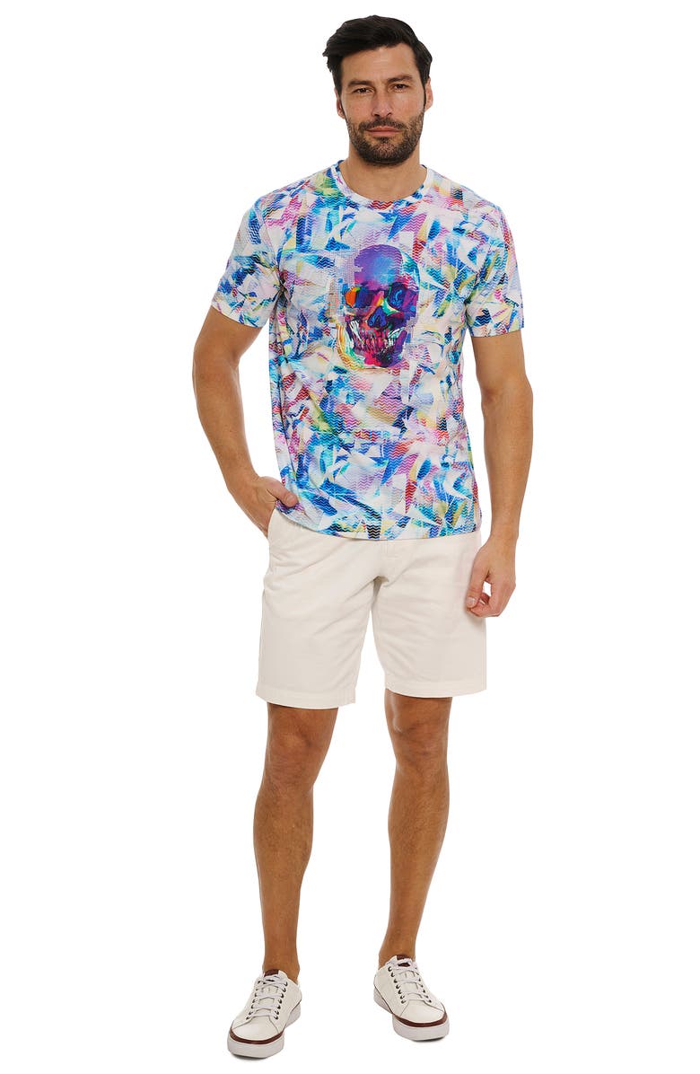 Robert Graham Kaleidoskull Cotton Graphic T-Shirt, Alternate, color, 