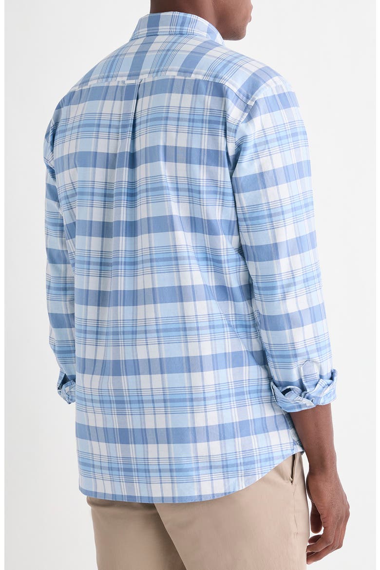 Plaid Long Sleeve Oxford Shirt, Alternate, color, SERENITY BLUE