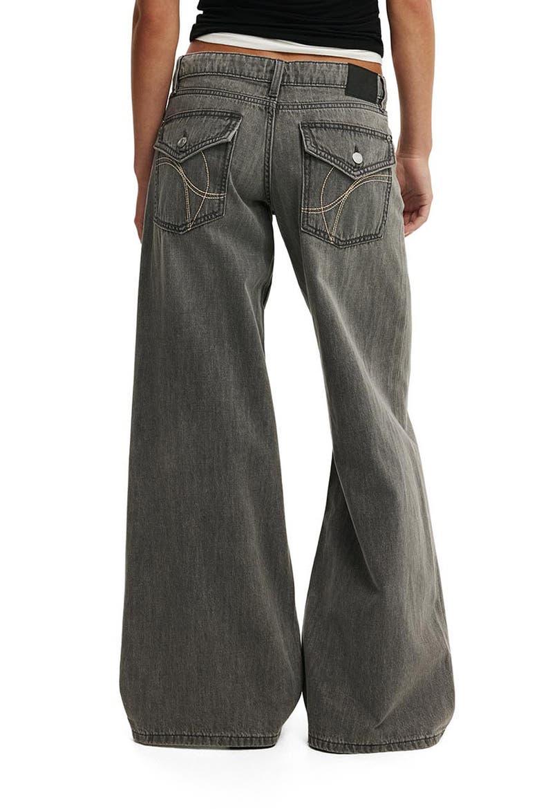 Low Rise Wide Leg Jeans, Alternate, color, LUNA GREY STITCH
