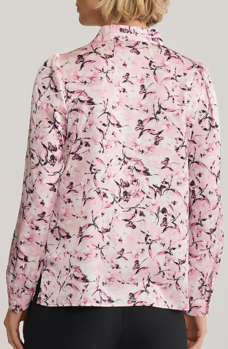 KASPER Print Pleated Shoulder Top, Alternate, color, 