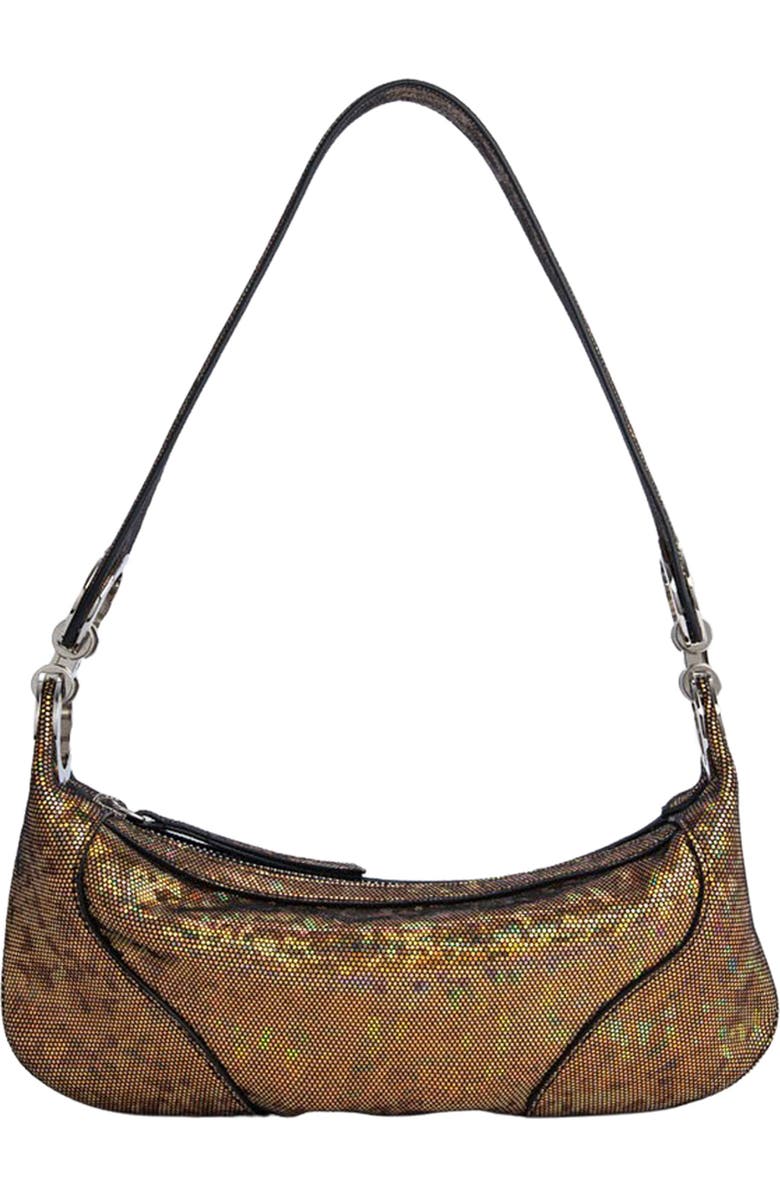 By Far Amira Hologram Leather Shoulder Bag, Main, color,