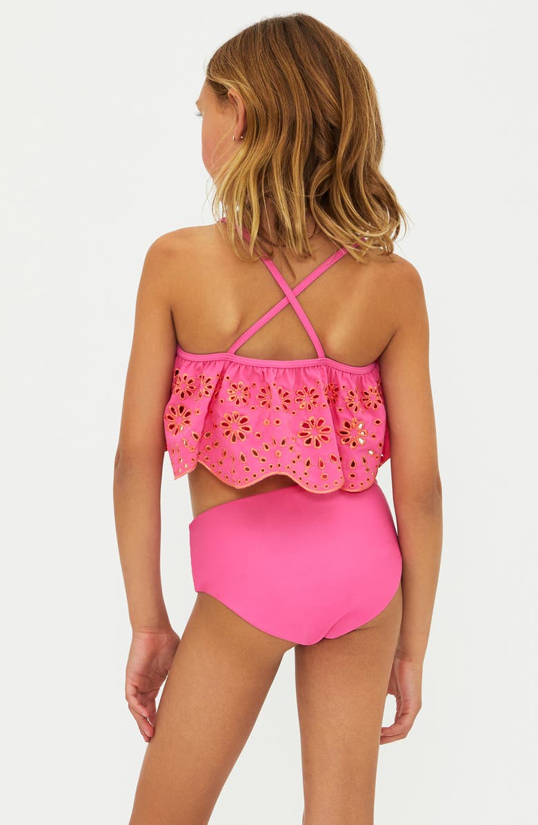 Beach Riot Kids' Little Tanvi/Janie Two-Piece Swimsuit, Alternate, color, Strawberry