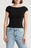 Elodie Cap Sleeve Low Back T-Shirt