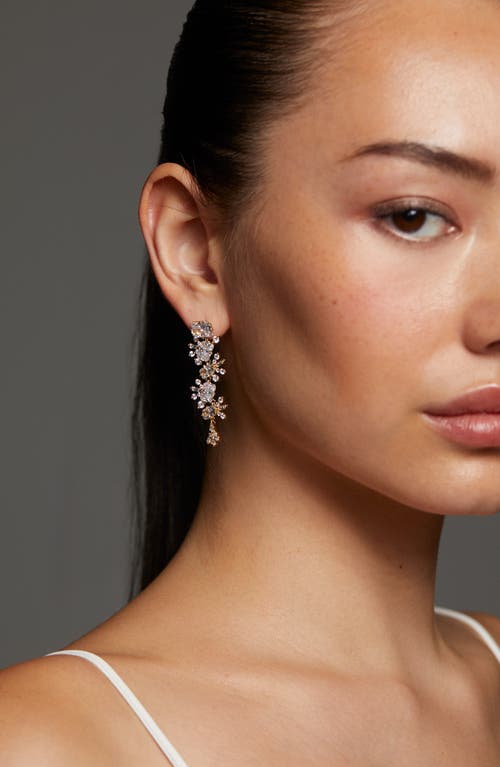 Nadri Stellar Cascade Linear Drop Earrings In Gold