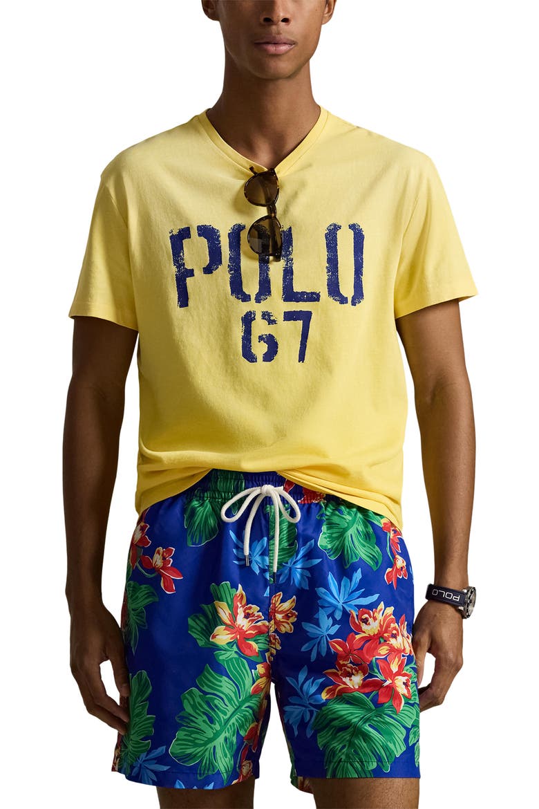 Classic Fit Cotton Jersey Graphic T-Shirt, Main, color, RESORT GOLD