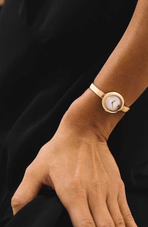 Movado Museum Oval Bangle Watch, 22mm X 26mm In Gold