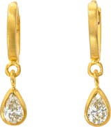 Darius Pear Cut Diamond Fairy Hoop Drop Earrings