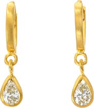 Darius Pear Cut Diamond Fairy Hoop Drop Earrings