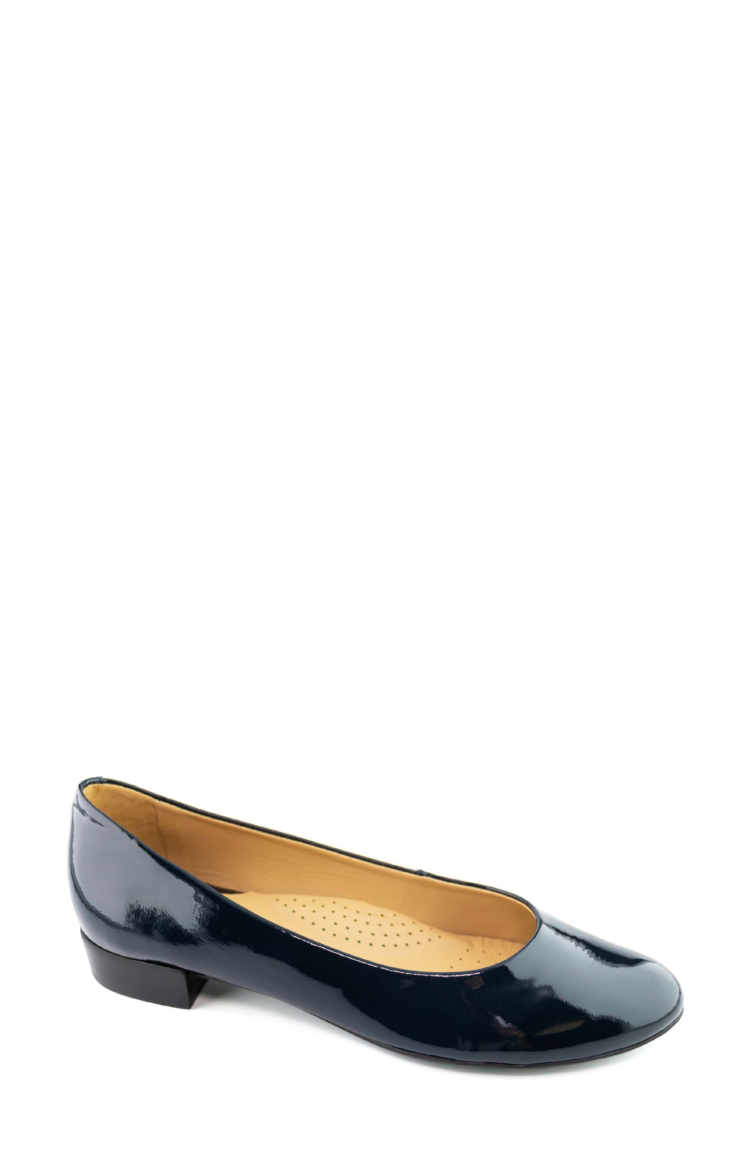 Madison Leather Flat, Main, color, NAVY SOFT PATENT