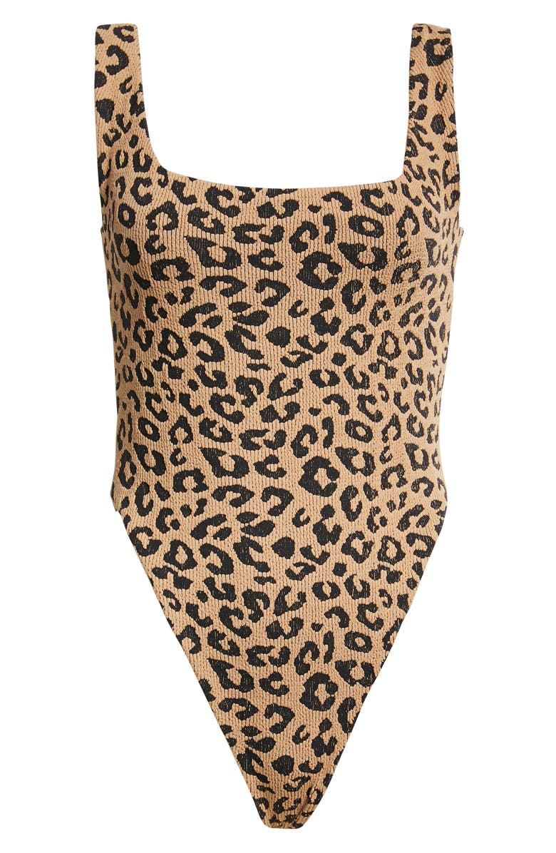 Mara Hoffman Idalia Leopard One-Piece Swimsuit, Alternate, color,
