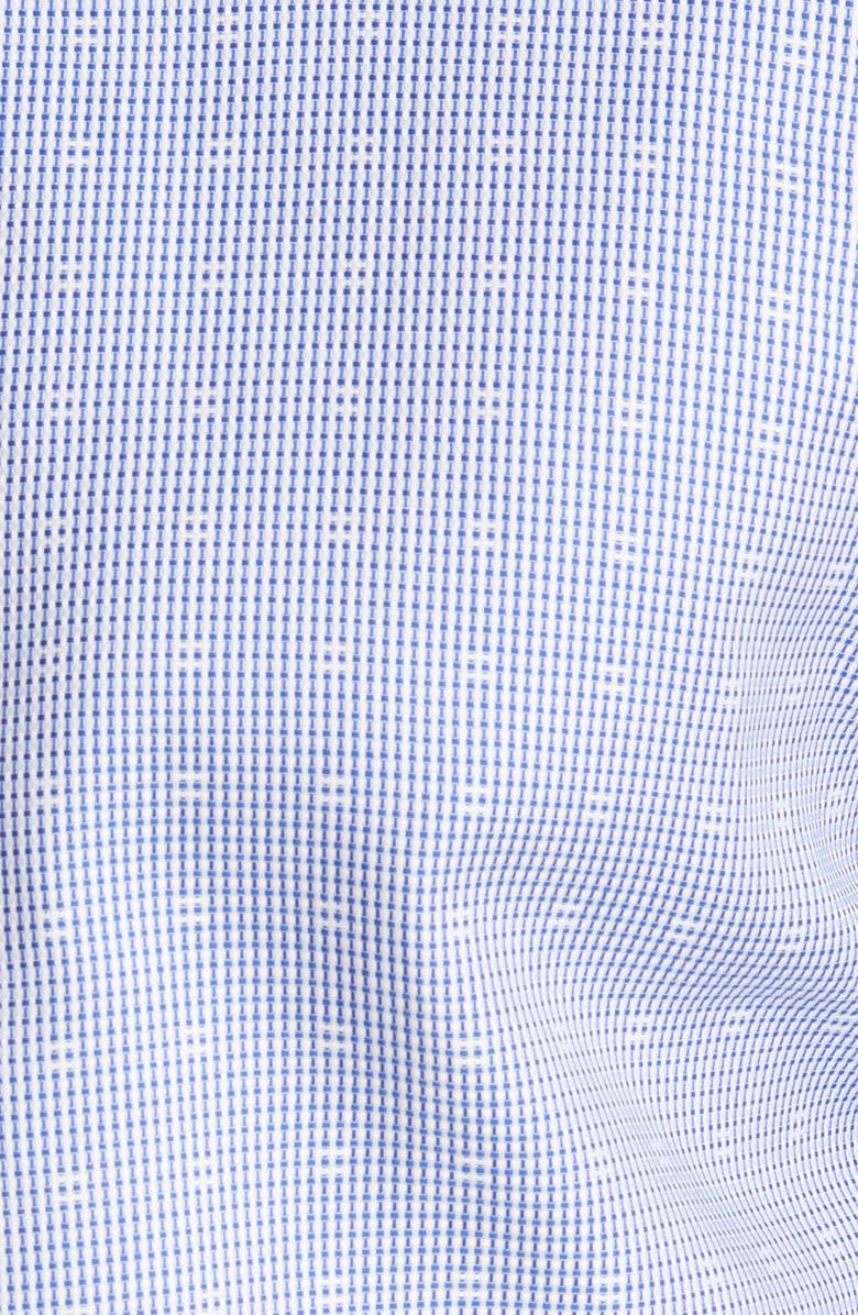 Duchamp Men's Tailored Fit Basket Weave Dress Shirt, Alternate, color, Navy