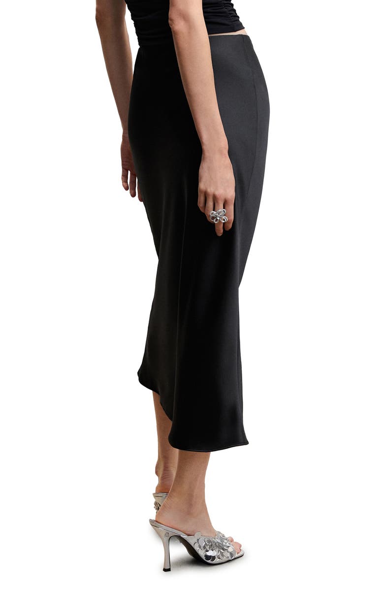 MANGO Stretch Satin Skirt, Alternate, color,