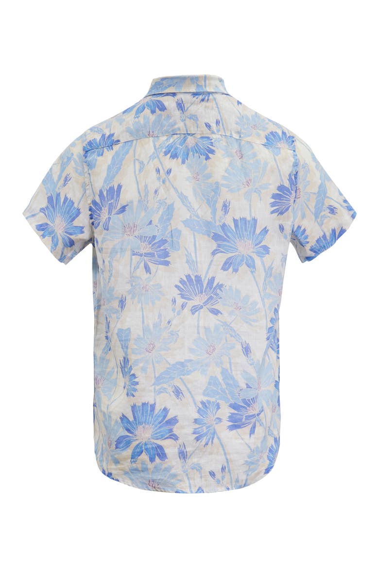 Uomo Springtime Short Sleeve Fine Linen Shirt, Alternate, color, SPRINGTIME WHITE
