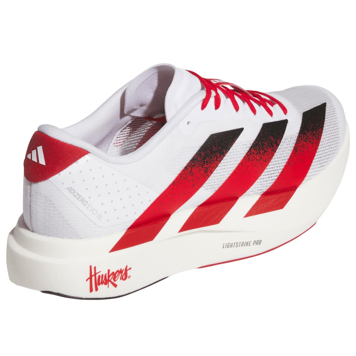 adidas Unisex adidas White Nebraska Huskers Adizero Evolution SL Running Shoes, Alternate, color, White