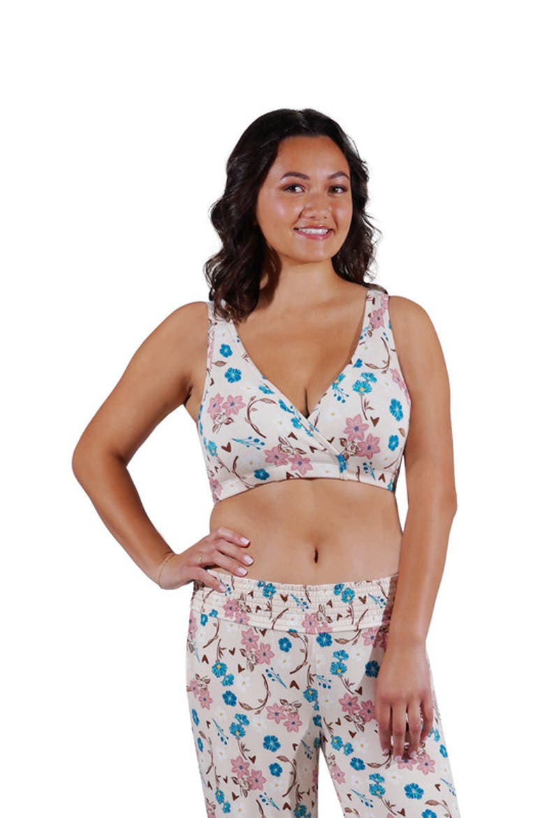 Paisley During & After 3-Piece Maternity/Nursing Sleep Bras, Alternate, color, Magnolia