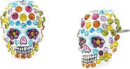 Betsey Johnson Pavé Skull Stud Earrings