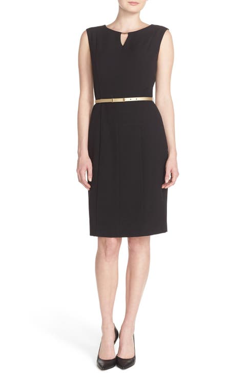 Belted Sheath Dress (Regular & Petite)