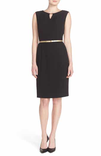 Ellen Tracy Belted Sheath Dress