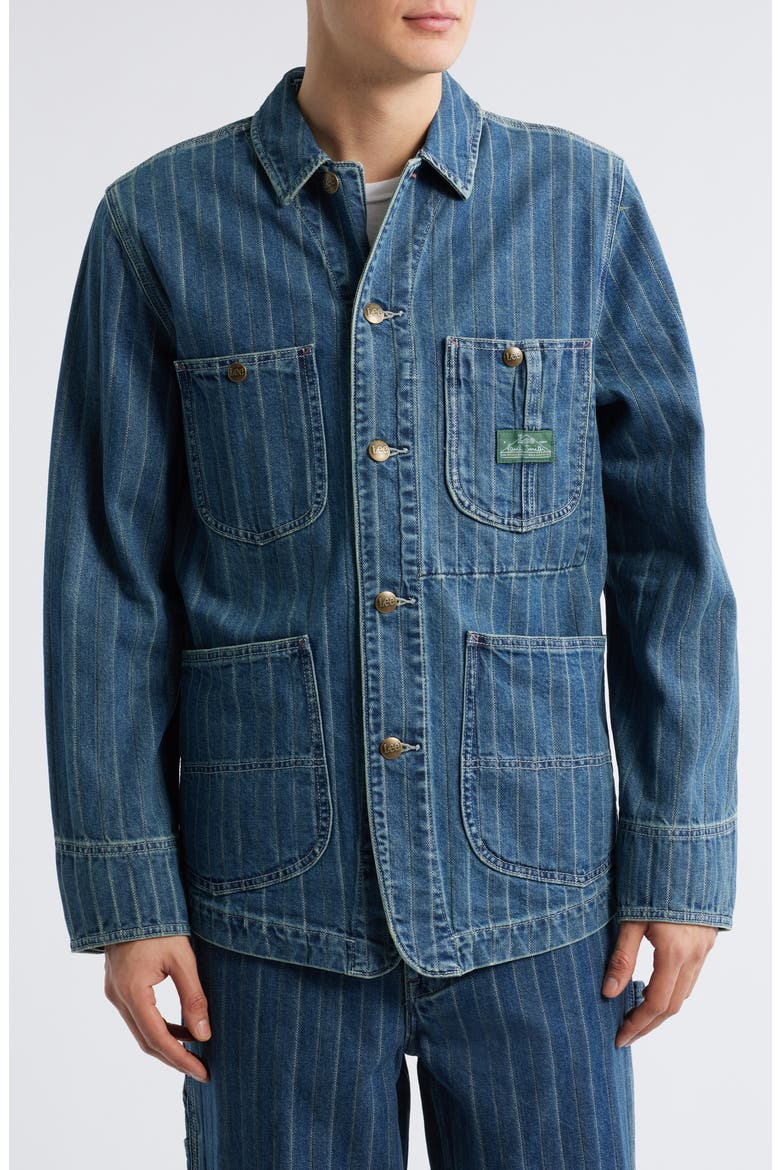 Paul Smith + Lee Stripe Denim Chore Coat (Men) | Nordstrom
