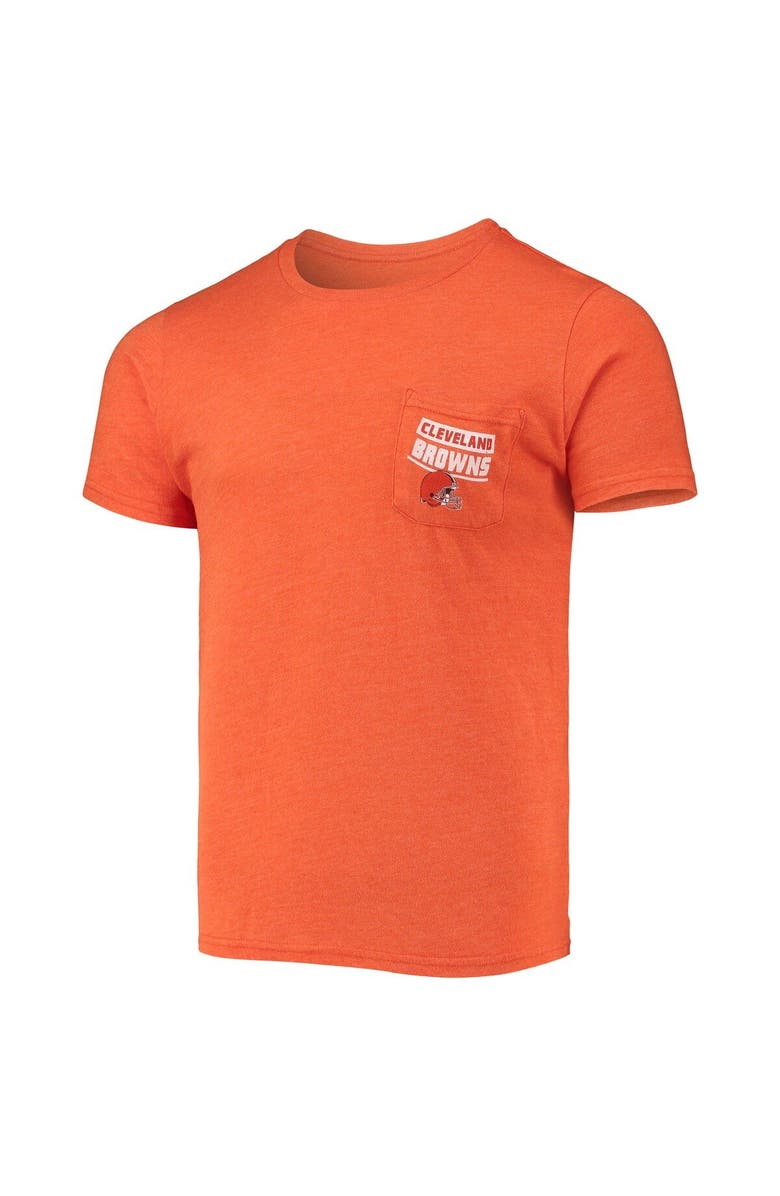 FANATICS Men's Fanatics Branded Heathered Orange Cleveland Browns Field Goal Pocket Tri-Blend T-Shirt, Alternate, color, Heather Orange