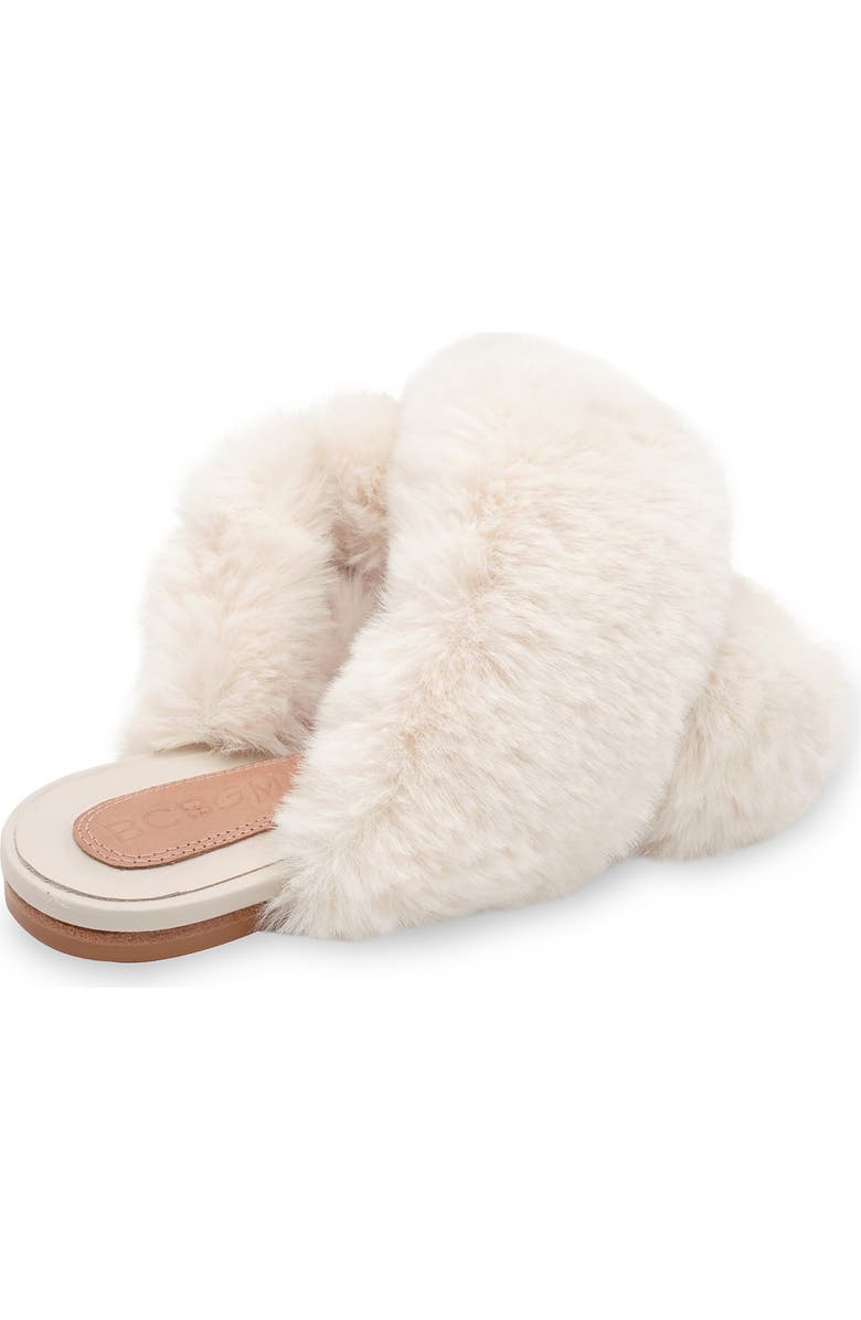 BCBGMAXAZRIA Thea Faux Fur Slipper, Alternate, color,