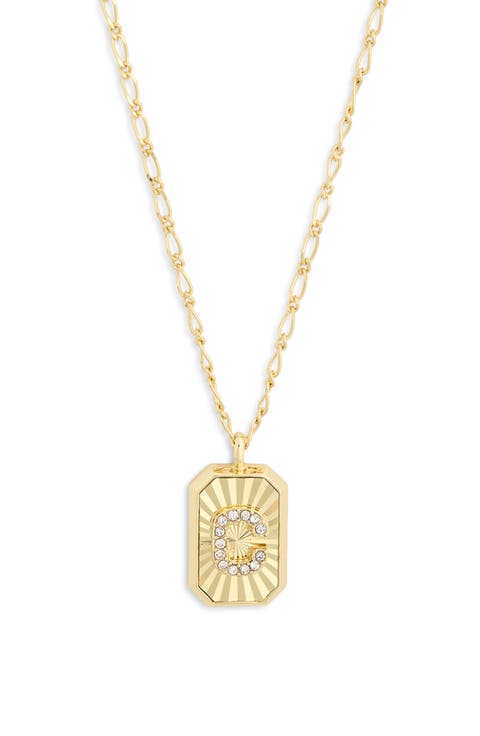 CZ Initial Pendant Necklace