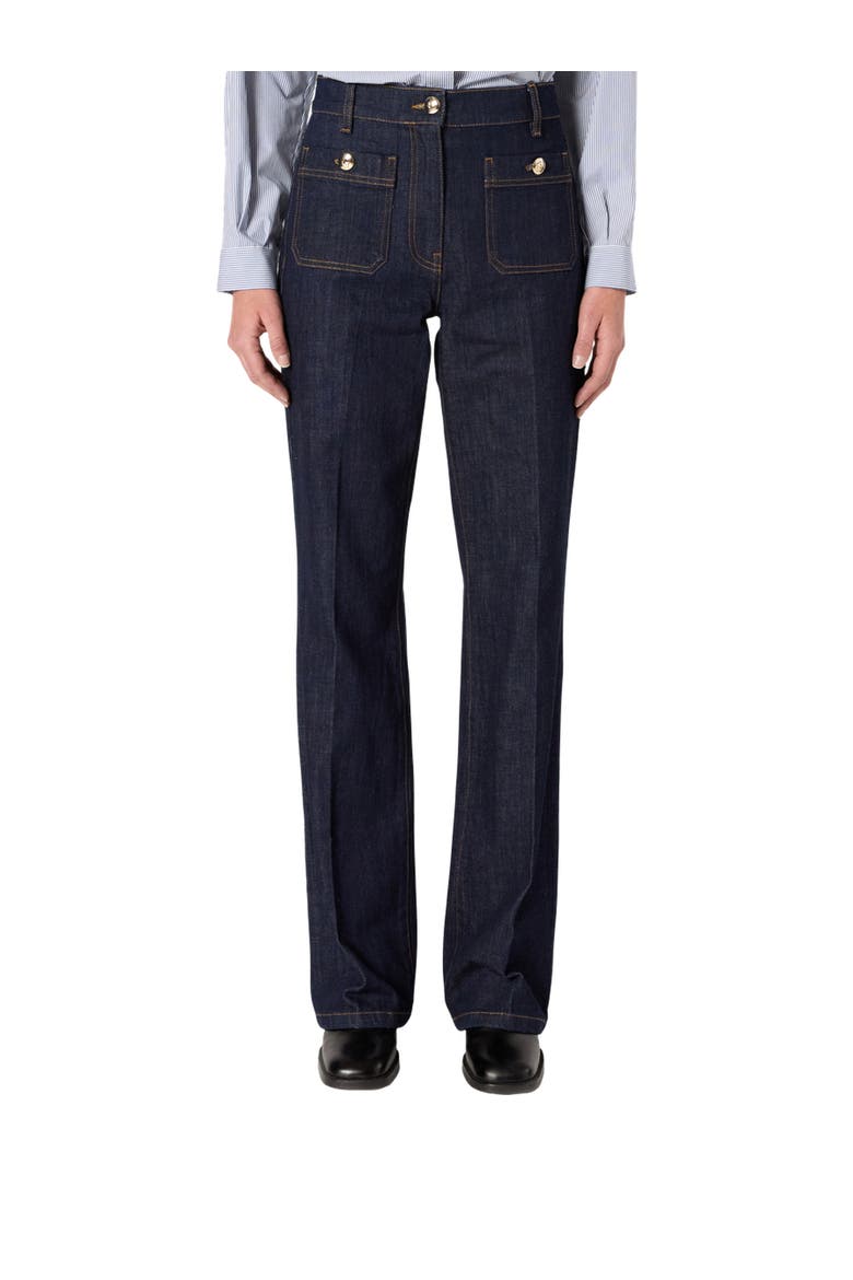 Clema High-Waist Straight Jeans, Main, color, Jeans