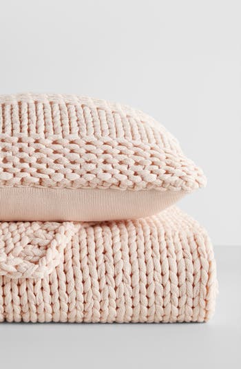 Chunky Knit Accent Pillow & Oversize Throw Blanket Set