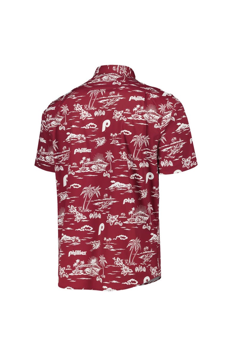 Reyn Spooner Men's Reyn Spooner Red Philadelphia Phillies Kekai Button-Down Shirt, Alternate, color,