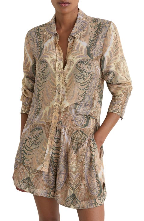 Katiya Paisley Button-Up Shirt