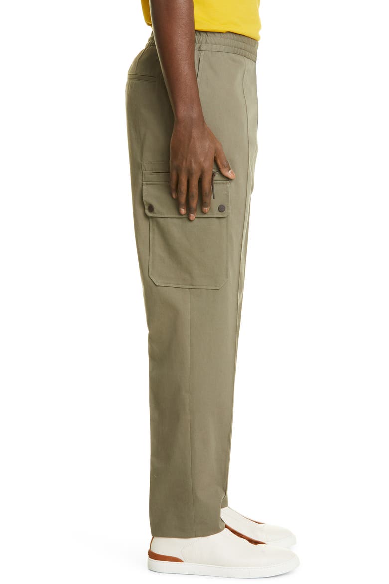 Cotton Cargo Joggers, Alternate, color, GREEN