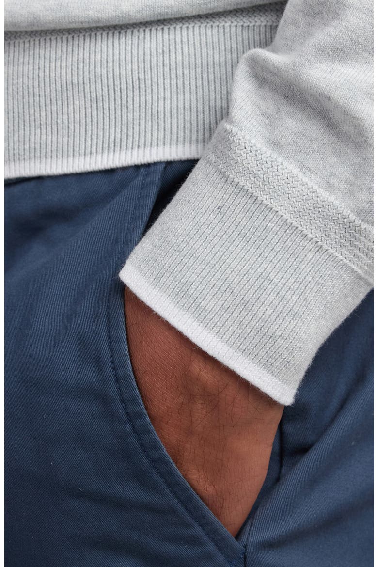 South Point Cotton & Silk Blend Crew Sweater, Alternate, color, HEATHER GREY