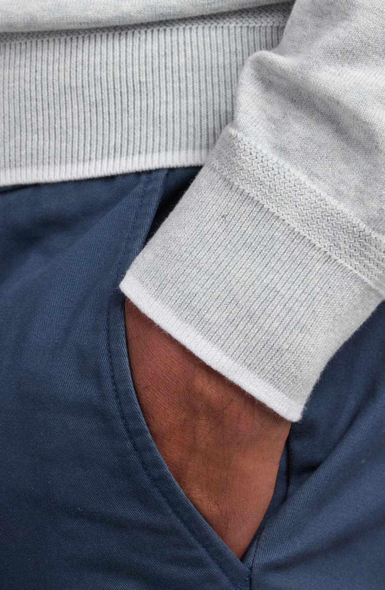 David Donahue Cotton Blend Crewneck Sweater, Alternate, color, Heather Grey