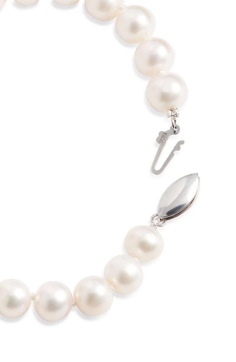 Nordstrom Freshwater Pearl Bracelet, Alternate, color, White- 14K White Gold