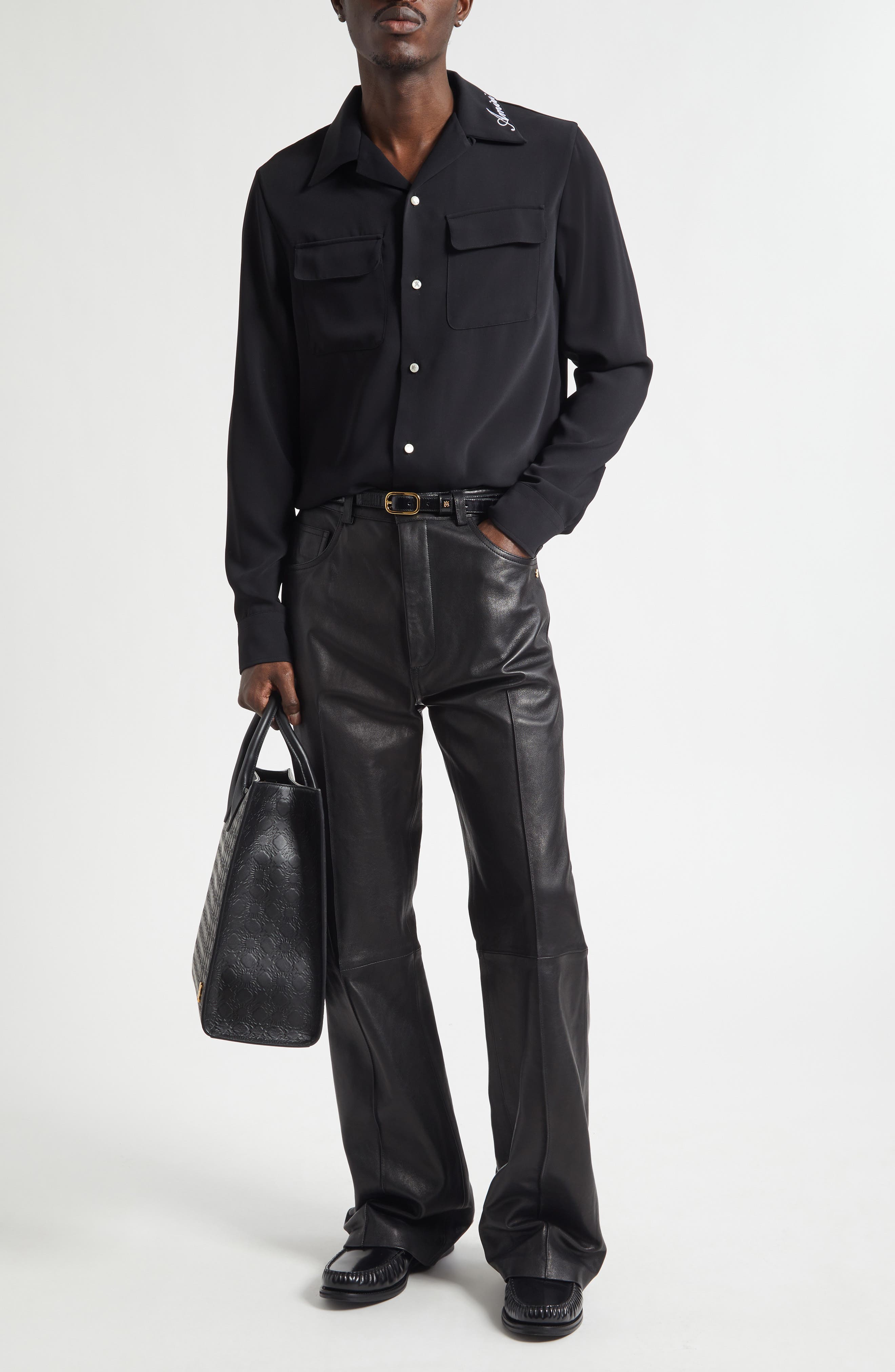 Rounded Flap Pocket Button-Up Shirt - image 2